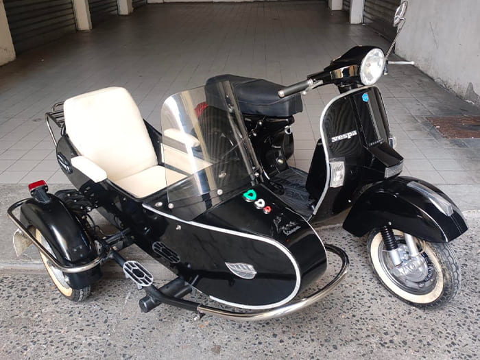 vespa 150px con sidecar